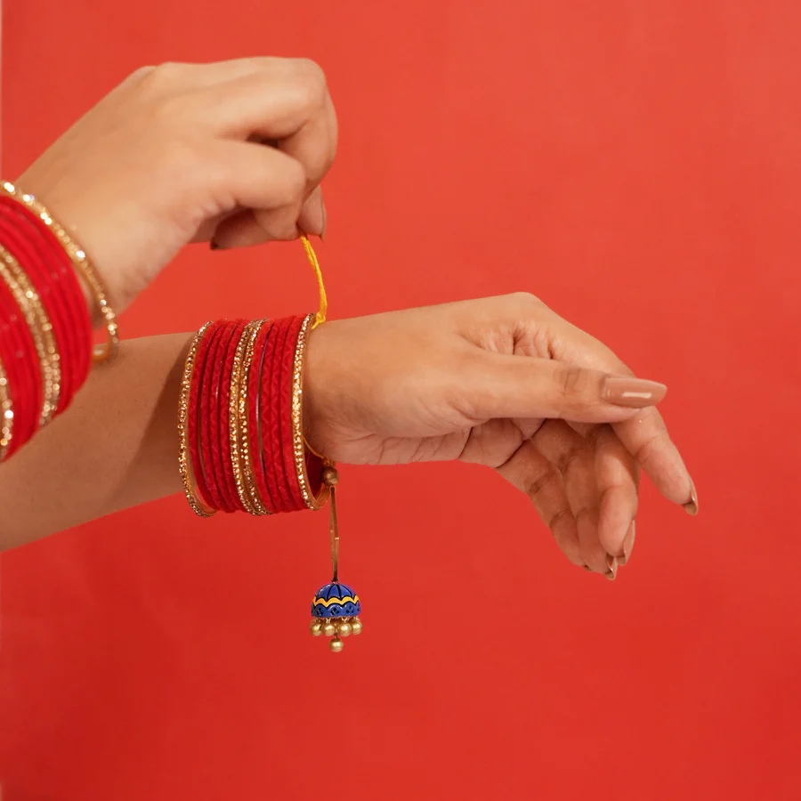 Bhaiya-Bhabhi Rakhi-Blue (Set of 10) - Image 3