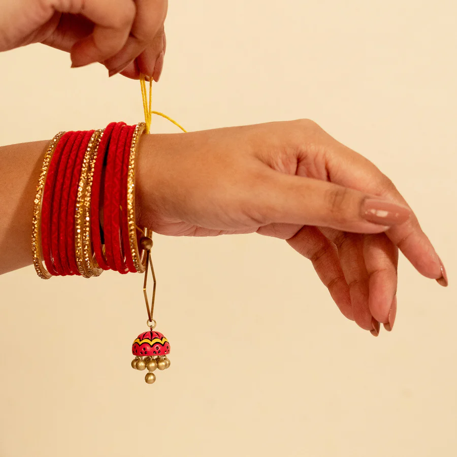 Bhaiya-Bhabhi Rakhi-Red (Set of 5) - Image 3