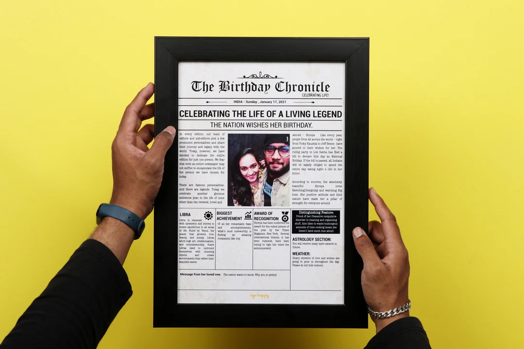 Birthday Chronicle Frame (with acrylic glass)
