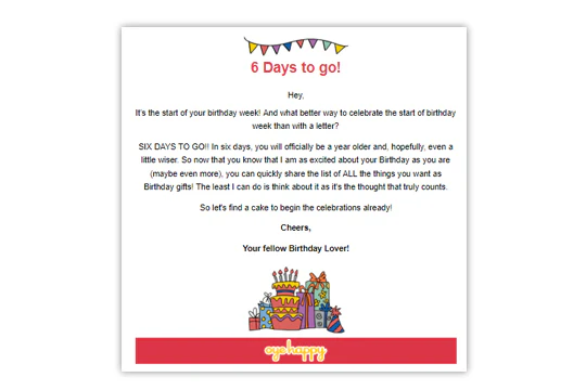 Birthday Countdown Mails - Image 3