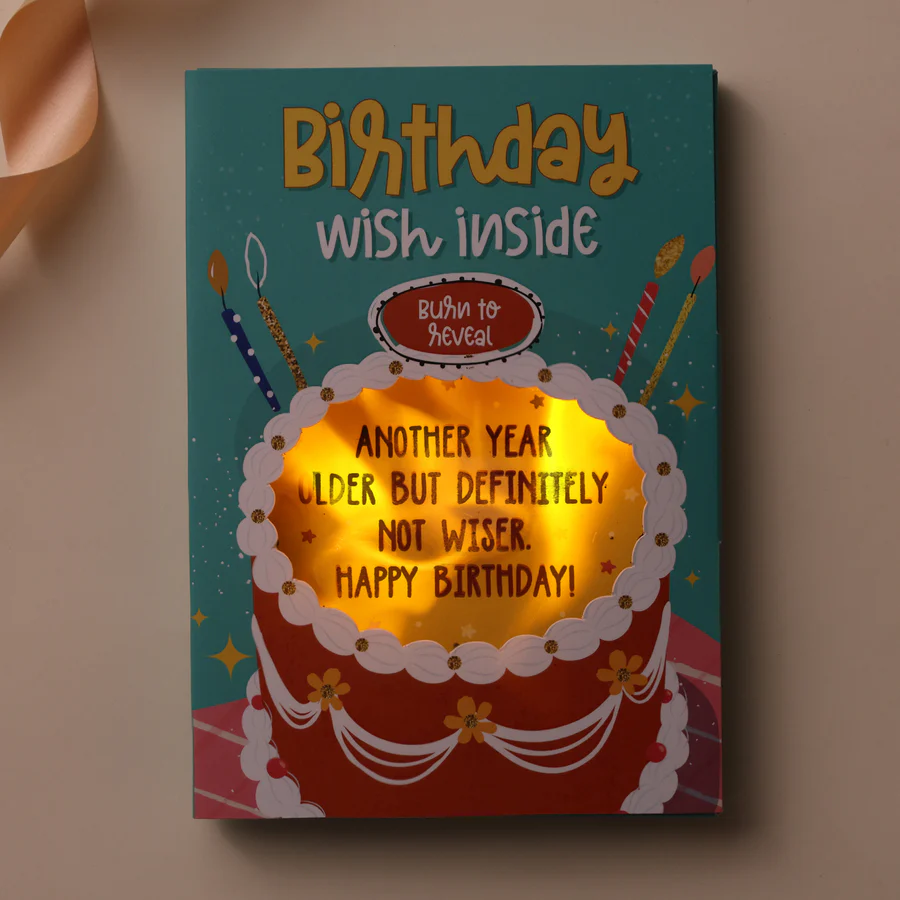 Birthday Hidden Message Fire Card - Image 2