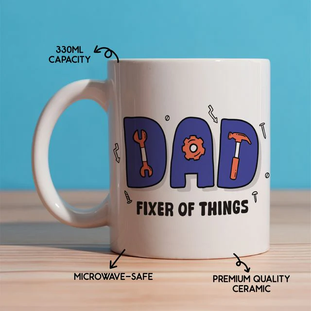 Dad Fixer of Things Mug - Image 3