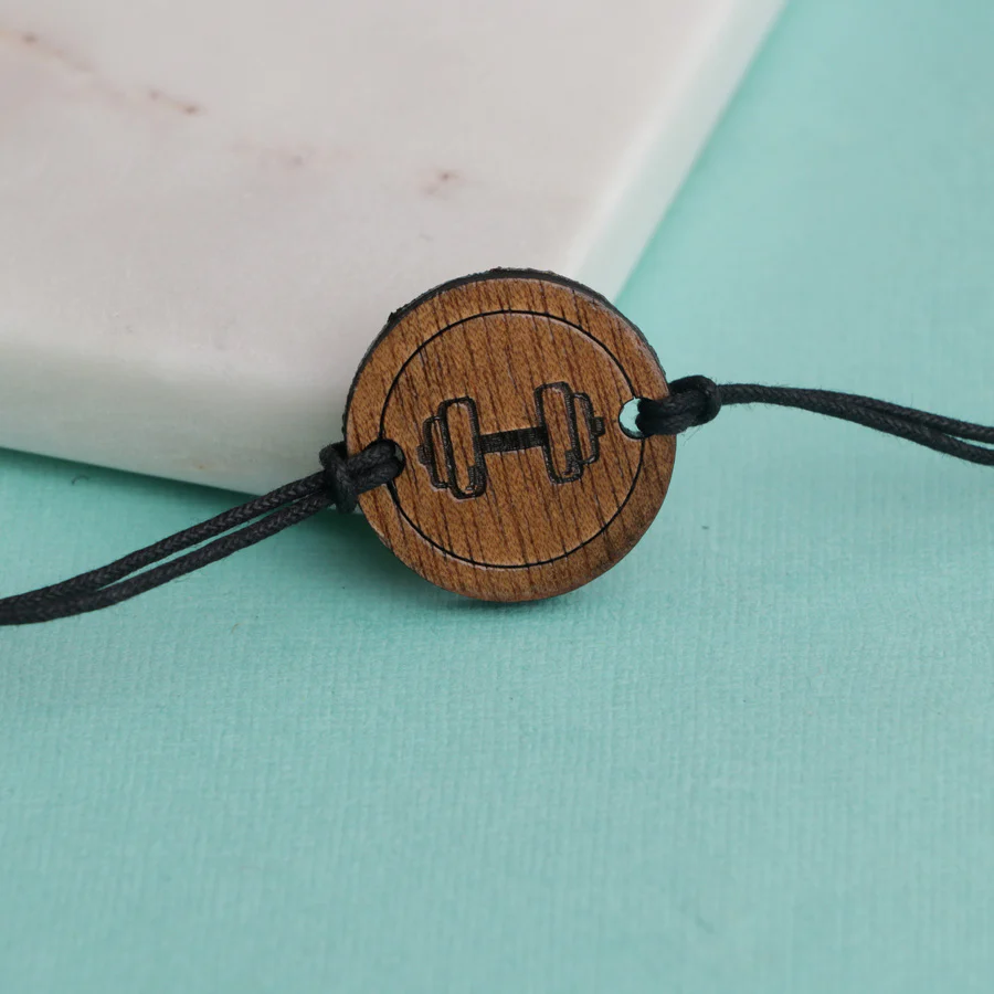 Fitness Wooden Rakhi - Image 2