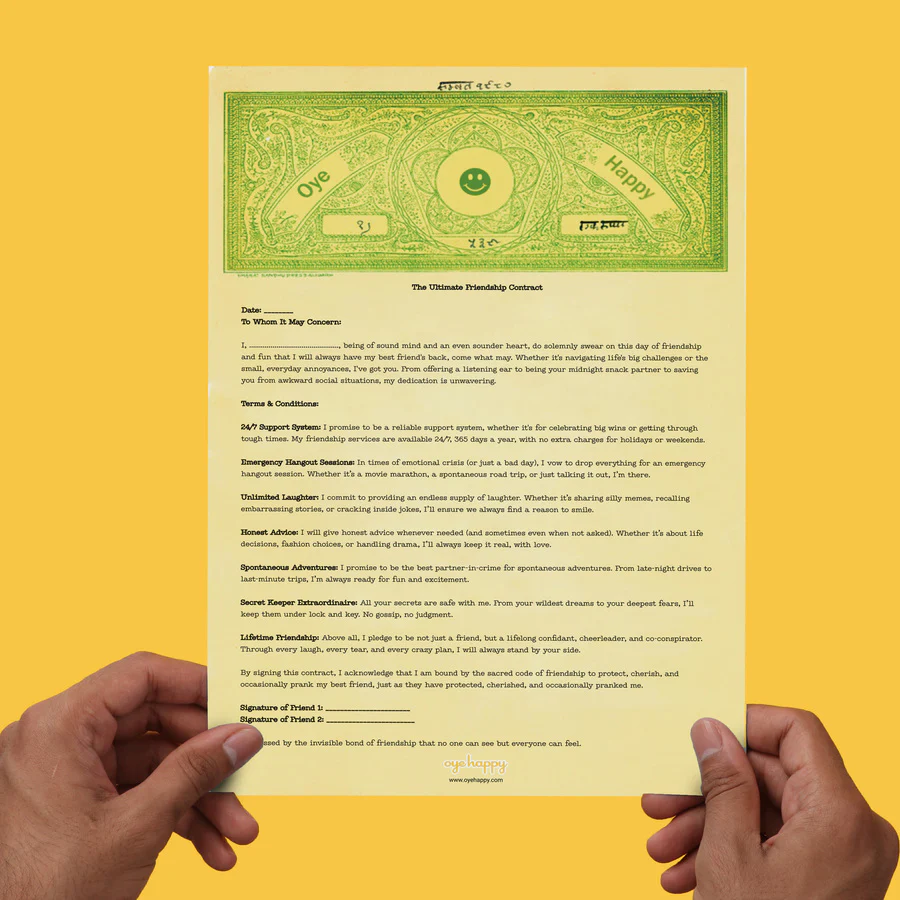 Friendship Day Contract - Image 4