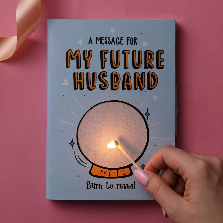 Future Husband Hidden Message Fire Card