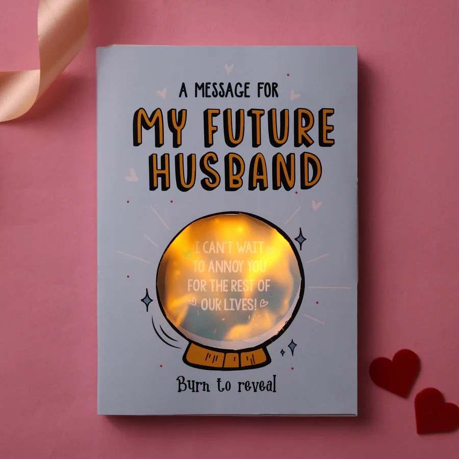 Future Husband Hidden Message Fire Card - Image 2