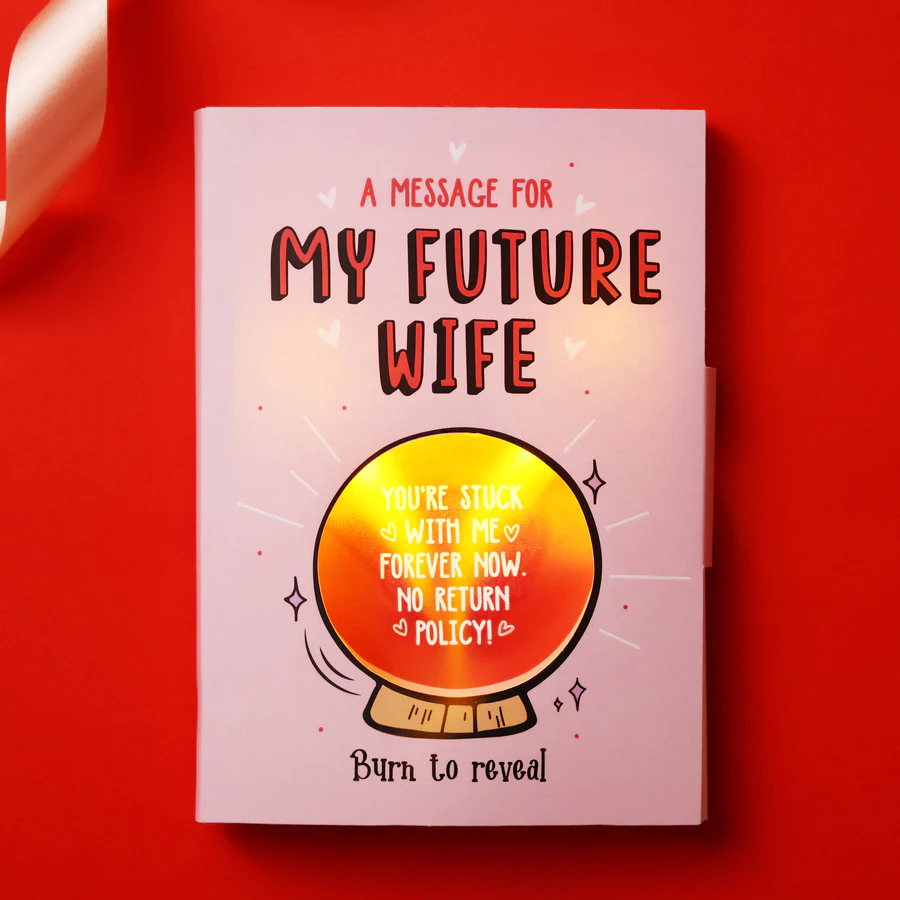 Future Wife Hidden Message Fire Card - Image 2
