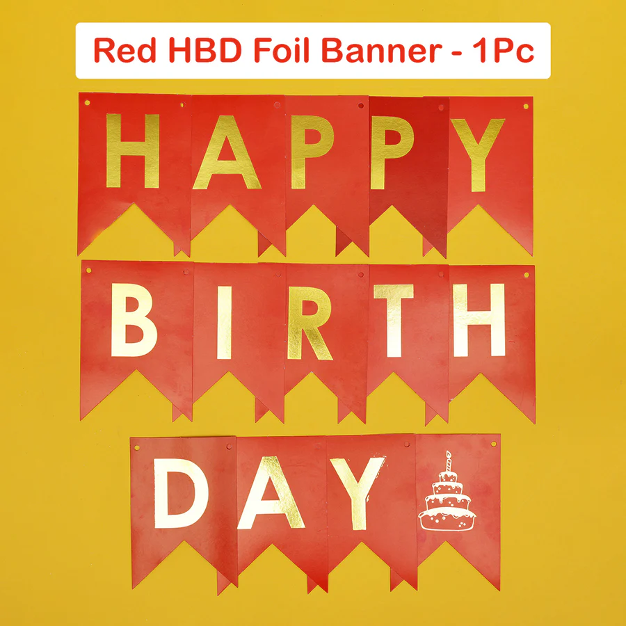 Happy Birthday Foil Banner - Image 4