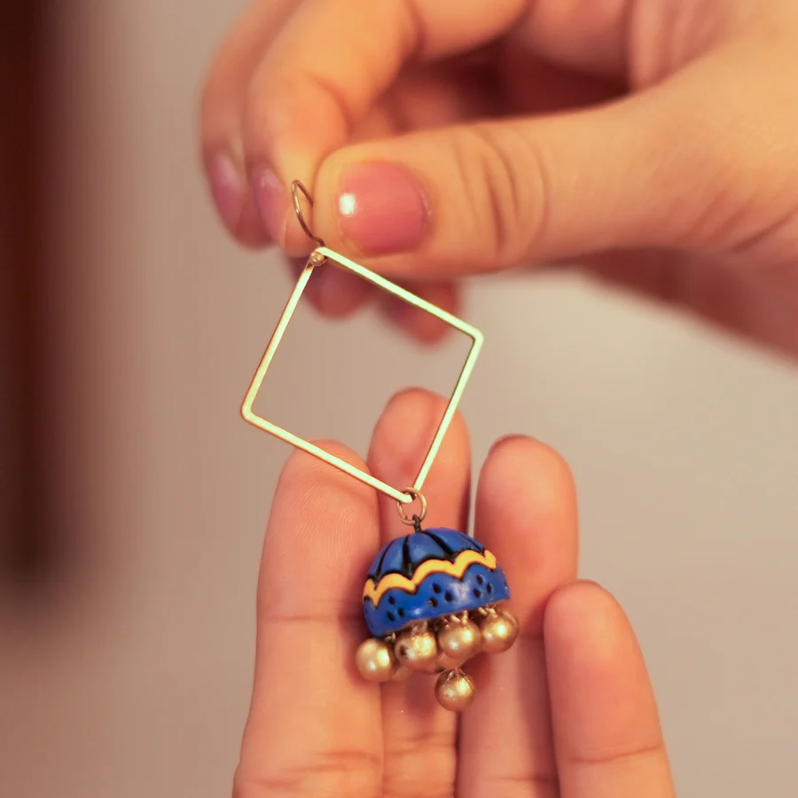 Jhumka-Blue - Image 3
