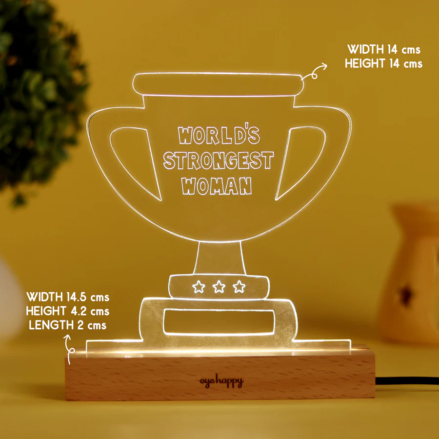 LED Women's Day Trophy - Image 4