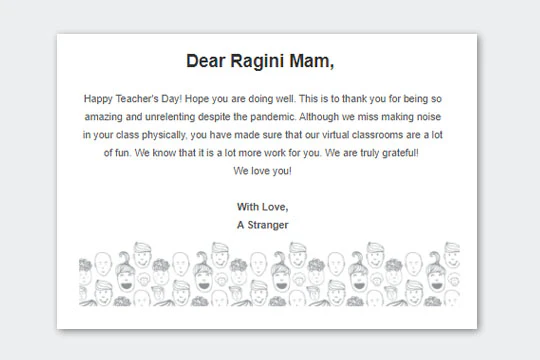 Letters for Teachers