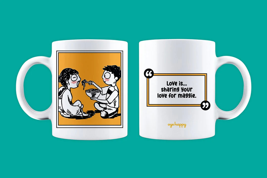 Love is sharing Maggi Mug - Image 3