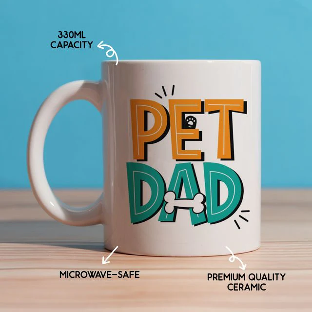 Pet Dad Mug - Gifts for Pet Dads by Oye Happy - Image 3
