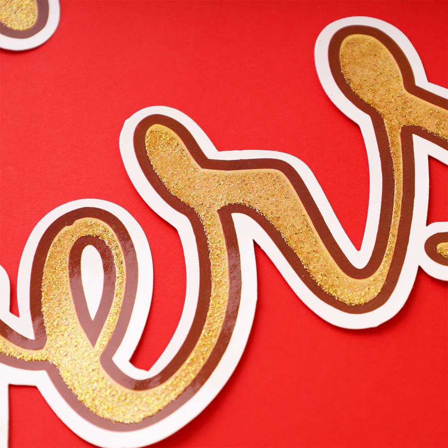 Propcon Happy Anniversary Gliter UV Gold Banner - Image 3