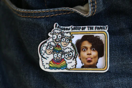 Rainbow Sheep Badge - Image 2