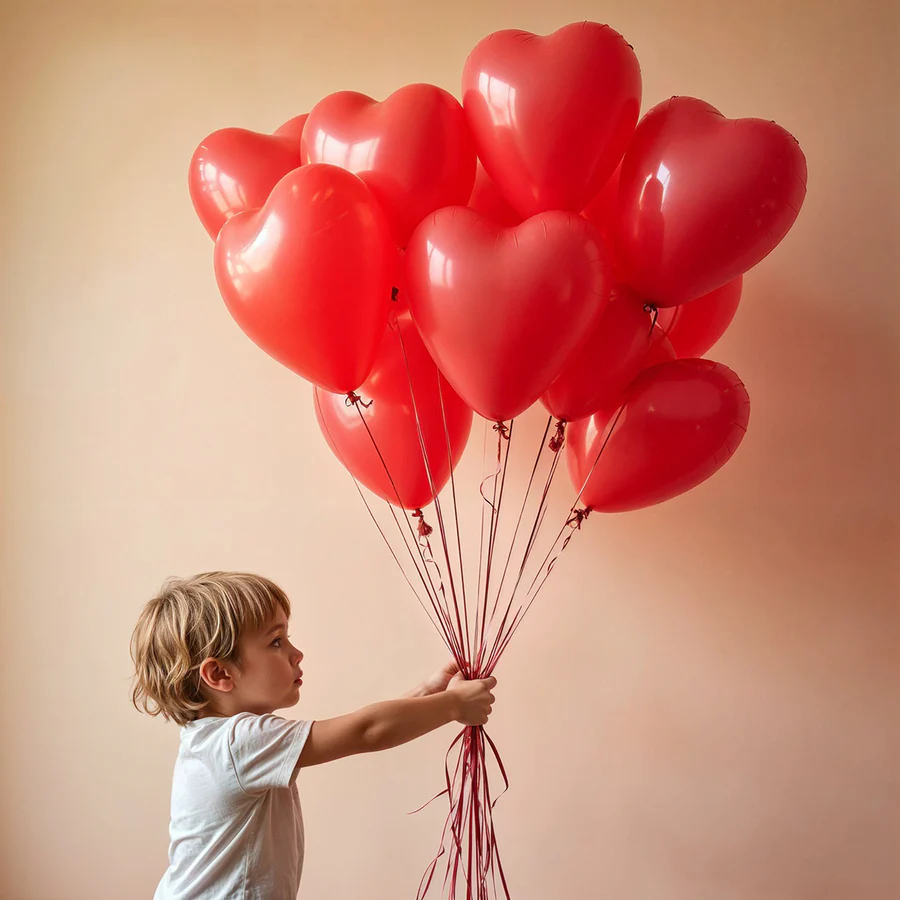 Red Heart Balloons - Image 2