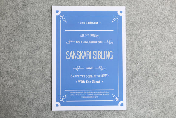 Sanskari Sibling Contract - Image 2