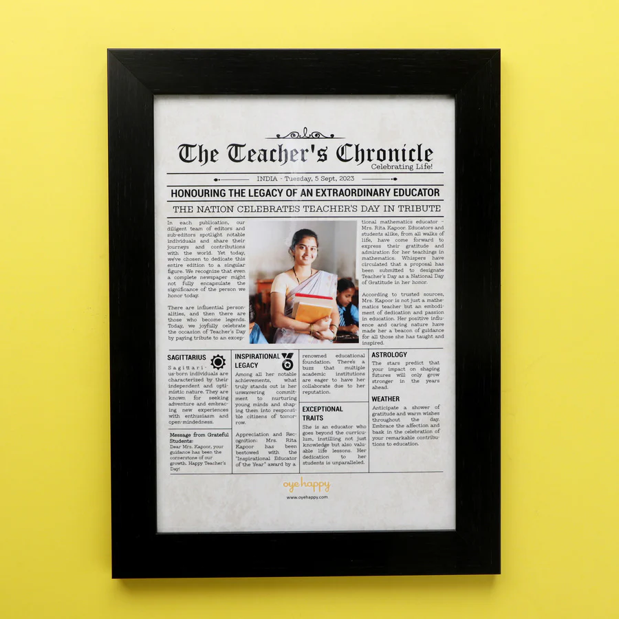 Teacher's Day Chronicle Frame - Image 2