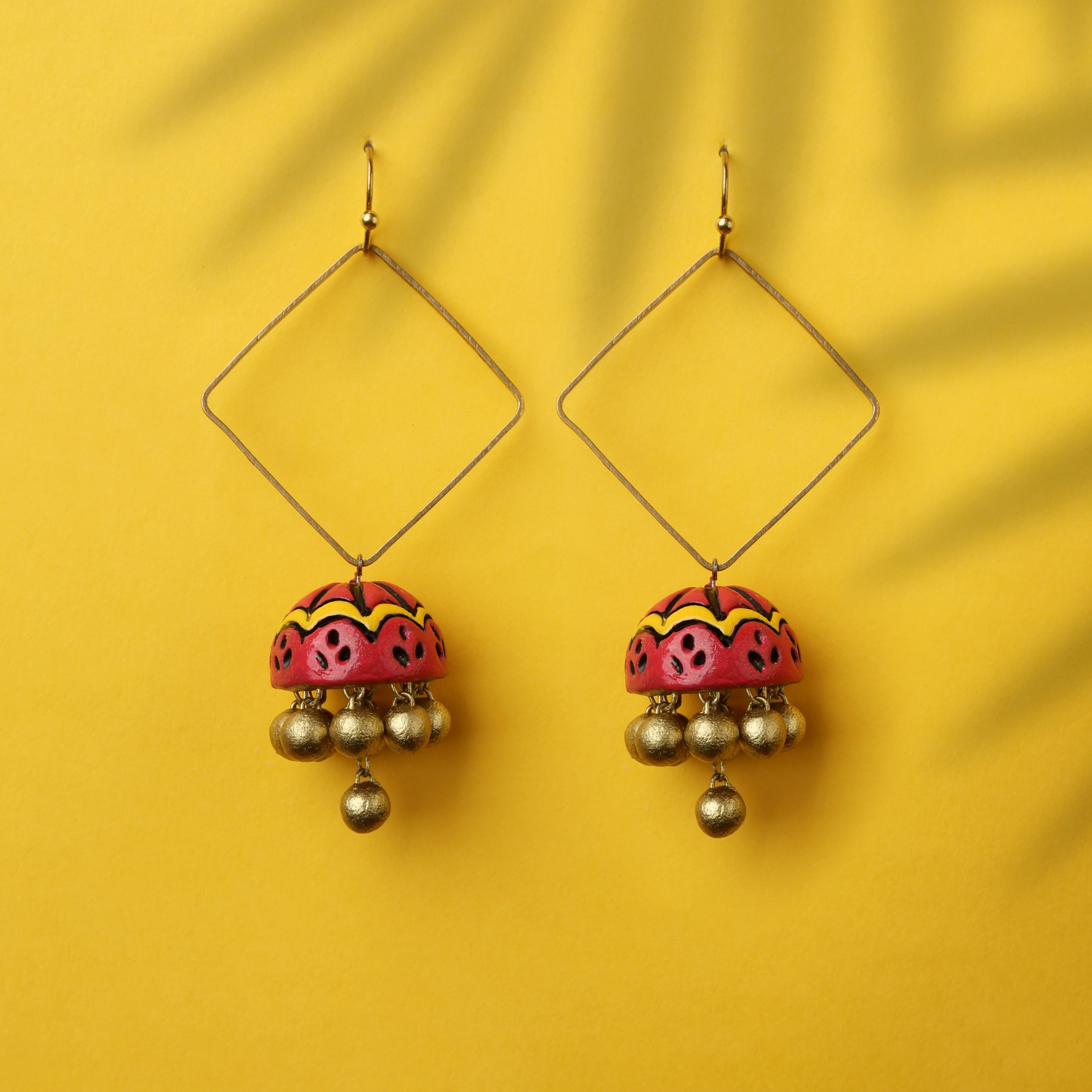 Terracotta Red Jhumka - Image 2