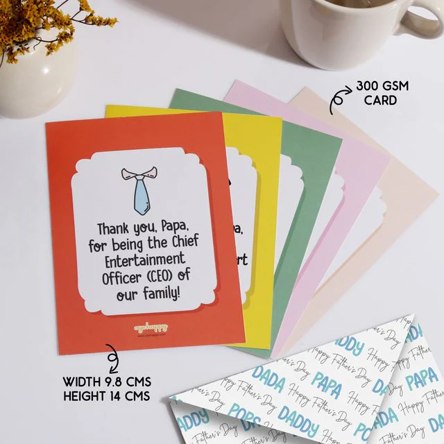 Thank You Cards for Dad Set of 5 - Image 7