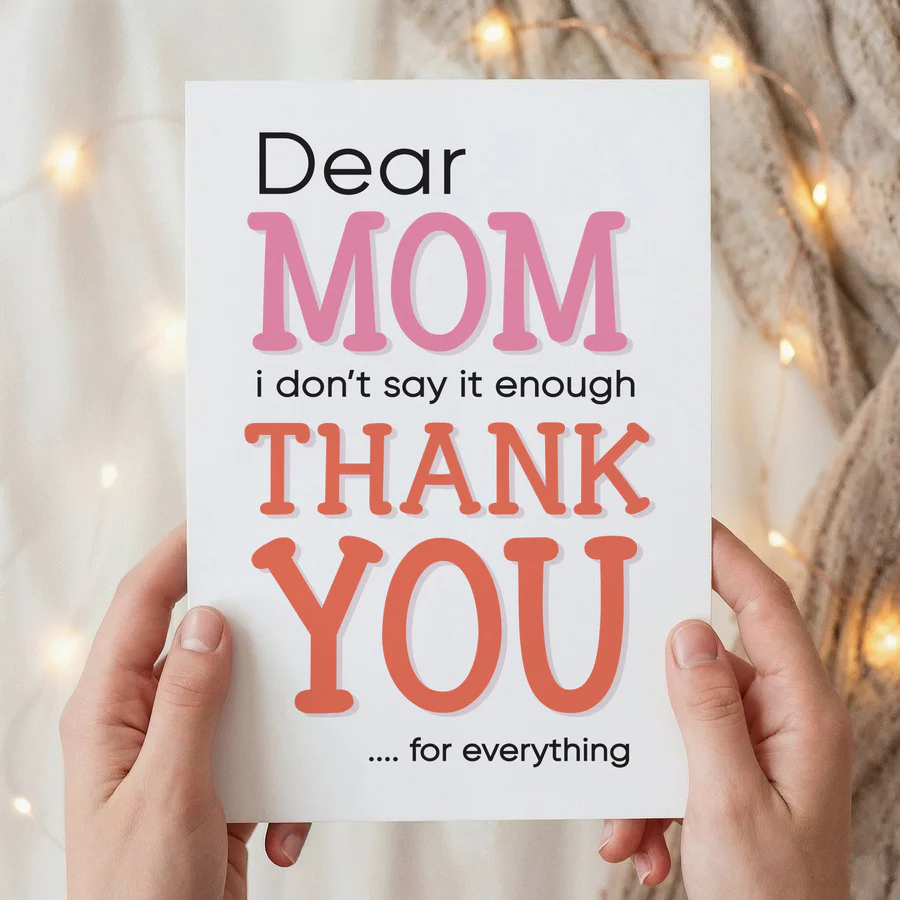 Thank You Mom Card